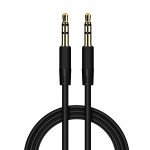 Wholesale Gold-Plated Plugs 3.5mm to 3.5mm Audio Auxiliary Music Cable 5FT for Universall 3.5mm Music Devices (Black)