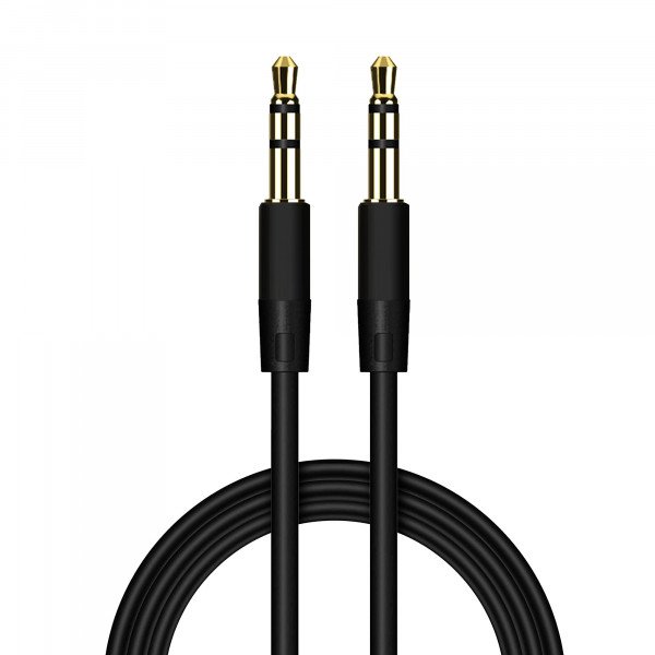 Wholesale Gold-Plated Plugs 3.5mm to 3.5mm Audio Auxiliary Music Cable 6FT for Universall 3.5mm Music Devices (Black)