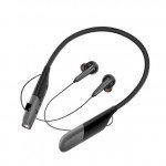 Neck Band Earphone Bluetooth Wireless Sports Music Headset Earbuds Headphone With Bright Flashlight Function AKZR11 for Universal Cell Phone And Bluetooth Device (Black)
