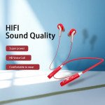 Wholesale Neck Hanging Stereo Bluetooth Wireless Sport Earphones Neckband for Universal Cell Phone And Bluetooth Device (Red)