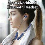 Wholesale Neck Hanging Stereo Bluetooth Wireless Sport Earphones Neck band for Universal Cell Phone And Bluetooth Device (Red)