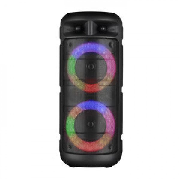 Wholesale RGB Color Light Tower Design Karaoke Wireless Bluetooth Speaker with EQ Changer for iPhone, Cell Phone, Universal Devices AM241 (Black)