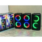 Wholesale Double RGB LED Color Light Music Portable Wireless Super Bluetooth Speaker for iPhone, Cell Phone, Universal Devices AM2301 (Black)