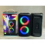 Wholesale Double RGB LED Color Light Music Portable Wireless Super Bluetooth Speaker for iPhone, Cell Phone, Universal Devices AM2301 (Black)