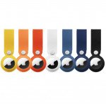 Wholesale Long Silicone AirTag Tracker Holder Loop Case Cover Ring Key Chain for Apple AirTag (Orange)