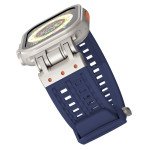 Wholesale Premium Sport Liquid Silicone Watch Band with Stainless Steel Adapter - Durable Comfort Fit for Apple Watch Series Ultra2/Ultra1/10/9/8/7/6/5/4/3/2/1/SE - 49MM/45MM/44MM/42MM (Navy Blue)