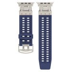 Wholesale Premium Sport Liquid Silicone Watch Band with Stainless Steel Adapter - Durable Comfort Fit for Apple Watch Series Ultra2/Ultra1/10/9/8/7/6/5/4/3/2/1/SE - 49MM/45MM/44MM/42MM (Navy Blue)