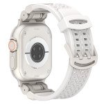 Wholesale Premium Sport Liquid Silicone Watch Band with Stainless Steel Adapter - Durable Comfort Fit for Apple Watch Series Ultra2/Ultra1/10/9/8/7/6/5/4/3/2/1/SE - 49MM/45MM/44MM/42MM (Starry White)