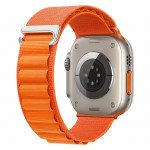 Wholesale Premium Alpine Loop Nylon Watch Band with C Hook Design for Apple Watch Series Ultra/10/9/8/7/6/5/4/3/2/1/SE - 49MM/45MM/44MM/42MM (Orange)