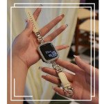 Wholesale Slim Diamond Jewel PU Leather Watch Band - Elegant Women s Strap Bracelet Accessory for Apple Watch Series Ultra2/Ultra1/10/9/8/7/6/5/4/3/2/1/SE - 49MM/45MM/44MM/42MM (Black / Silver)