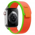Wholesale Sport Nylon Hook and Loop Adjustable Watchband Strap Magic Stick Band for Apple Watch Series Ultra2/Ultra1/10/9/8/7/6/5/4/3/2/1/SE - 49MM/45MM/44MM/42MM (Orange)