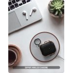 Wholesale Fashion Design Electroplated Full Body Hybrid Locking Lids Airpod Case Cover With Holder Clip for Apple Airpod 2 / 1 (Red)
