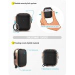 Wholesale Fashion Design Electroplated Full Body Hybrid Locking Lids Airpod Case Cover With Holder Clip for Apple Airpod 2 / 1 (Red)