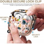 Wholesale Fashion Design Electroplated Full Body Hybrid Locking Lids Airpod Case Cover With Holder Clip for Apple AirPods 4 (Flower)