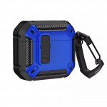 Wholesale Rugged Design Shockproof Anti-Scratch Protective Case with Tight Closure and Holder Clip for Apple AirPods 4 (Navy Blue)