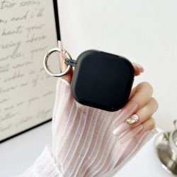 Premium Shockproof Fashionable Mirror Kickstand Protective Cover Case for Apple Airpods 4 (Black)