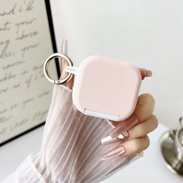 Wholesale Premium Shockproof Fashionable Mirror Kickstand Protective Cover Case for Apple Airpods 4 (Pink)