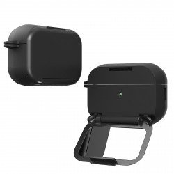 Premium Shockproof Fashionable Mirror Kickstand Protective Cover Case for Apple Airpod Pro / Pro 2 (Black) Premium Shockproof Fashionable Mirror Kickstand Protective Cover Case for Apple Airpod Pro / Pro 2 (Black)