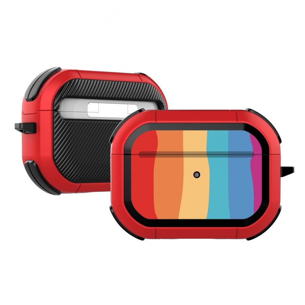 Wholesale Thunder Strong Armor Heavy Duty Hybrid Case for Apple Airpod Pro Red