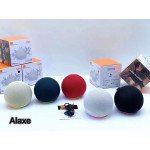 Wholesale Compact Round Ball Bluetooth Speaker with Ambient LED Lighting - Portable Wireless Audio Alaxe for Universal Cell Phone And Bluetooth Device (Black)