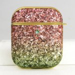 Wholesale Glitter Luxury Sparkle Rainbow Crystal Bling Diamond Case for Apple Airpods 1 / 2 (Red)