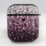 Rhinestone Gradient Bling Glitter Sparkle Diamond Crystal Case for Apple Airpods 1 / 2 (Pink)