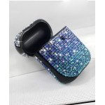 Wholesale Rhinestone Gradient Bling Glitter Sparkle Diamond Crystal Case for Apple Airpods 1 / 2 (Black)