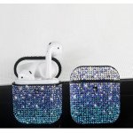 Wholesale Rhinestone Gradient Bling Glitter Sparkle Diamond Crystal Case for Apple Airpods 1 / 2 (Black)