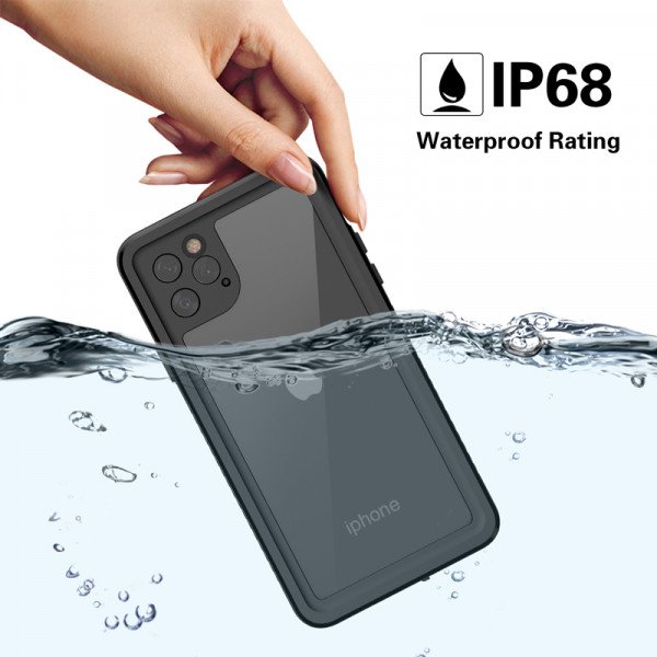 Wholesale Waterproof IP68 Snowproof Shockproof Heavy Duty Case with Built In Screen Protector for Apple iPhone 11 Pro Max 6.5 (Black)