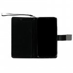 Wholesale Multi Pockets Folio Flip Leather Wallet Case with Strap for Apple iPhone 13 Pro Max (6.7) (Black)