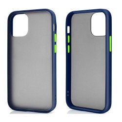 Slim Matte Hybrid Bumper Case for Apple iPhone 13 [6.1] / 16e (Navy Blue)
