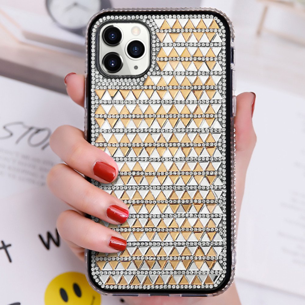Wholesale Diamond Gradient Bling Glitter Shiny Rhinestone Case For Apple Iphone 13 Pro Max 6 7 Gold