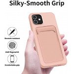 Wholesale Slim TPU Soft Card Slot Holder Sleeve Case Cover for Apple iPhone 12 Pro Max (Pink)