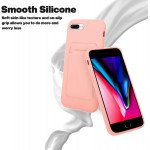 Wholesale Slim TPU Soft Card Slot Holder Sleeve Case Cover for Apple iPhone 8 Plus / 7 Plus / 6 Plus (Pink)