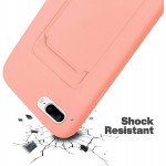 Wholesale Slim TPU Soft Card Slot Holder Sleeve Case Cover for Apple iPhone 8 Plus / 7 Plus / 6 Plus (Pink)