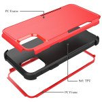 Wholesale Heavy Duty Strong Armor Hybrid Case Cover for Apple iPhone 12 / 12 Pro 6.1 (Red)