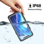 Wholesale Waterproof IP68 Snowproof Shockproof Heavy Duty Case with Built In Screen Protector for Apple iPhone 12 [6.1] (Black)