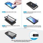 Wholesale Waterproof IP68 Snowproof Shockproof Heavy Duty Case with Built In Screen Protector for Apple iPhone 12 [6.1] (Black)