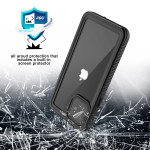 Wholesale Waterproof IP68 Snowproof Shockproof Heavy Duty Case with Built In Screen Protector for Apple iPhone 12 [6.1] (Black)