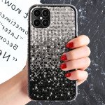 Wholesale Rhinestone Gradient Bling Glitter Sparkle Diamond Crystal Case for Apple iPhone 12 / 12 Pro 6.1 (Black)