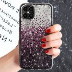 Rhinestone Gradient Bling Glitter Sparkle Diamond Crystal Case for Apple iPhone 12 Pro Max 6.7 (Hot Pink)