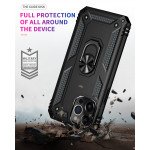 Wholesale Tech Armor Ring Stand Grip Case with Metal Plate for Apple iPhone 13 Pro Max (6.7) (Black)
