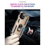 Wholesale Tech Armor Ring Stand Grip Case with Metal Plate for Apple iPhone 13 Pro Max (6.7) (Gold)