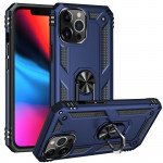 Wholesale Tech Armor Ring Stand Grip Case with Metal Plate for Apple iPhone 13 Pro (6.1) (Navy Blue)