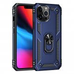 Wholesale Tech Armor Ring Stand Grip Case with Metal Plate for Apple iPhone 13 Pro Max (6.7) (Navy Blue)