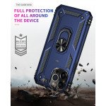 Wholesale Tech Armor Ring Stand Grip Case with Metal Plate for Apple iPhone 13 Pro (6.1) (Navy Blue)