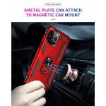 Wholesale Tech Armor Ring Stand Grip Case with Metal Plate for Apple iPhone 13 Pro (6.1) (Red)