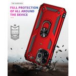 Wholesale Tech Armor Ring Stand Grip Case with Metal Plate for Apple iPhone 13 Pro (6.1) (Red)