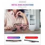 Wholesale Tech Armor Ring Stand Grip Case with Metal Plate for Apple iPhone 13 Pro Max (6.7) (Rose Gold)