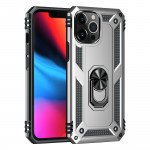 Wholesale Tech Armor Ring Stand Grip Case with Metal Plate for Apple iPhone 13 Pro Max (6.7) (Silver)
